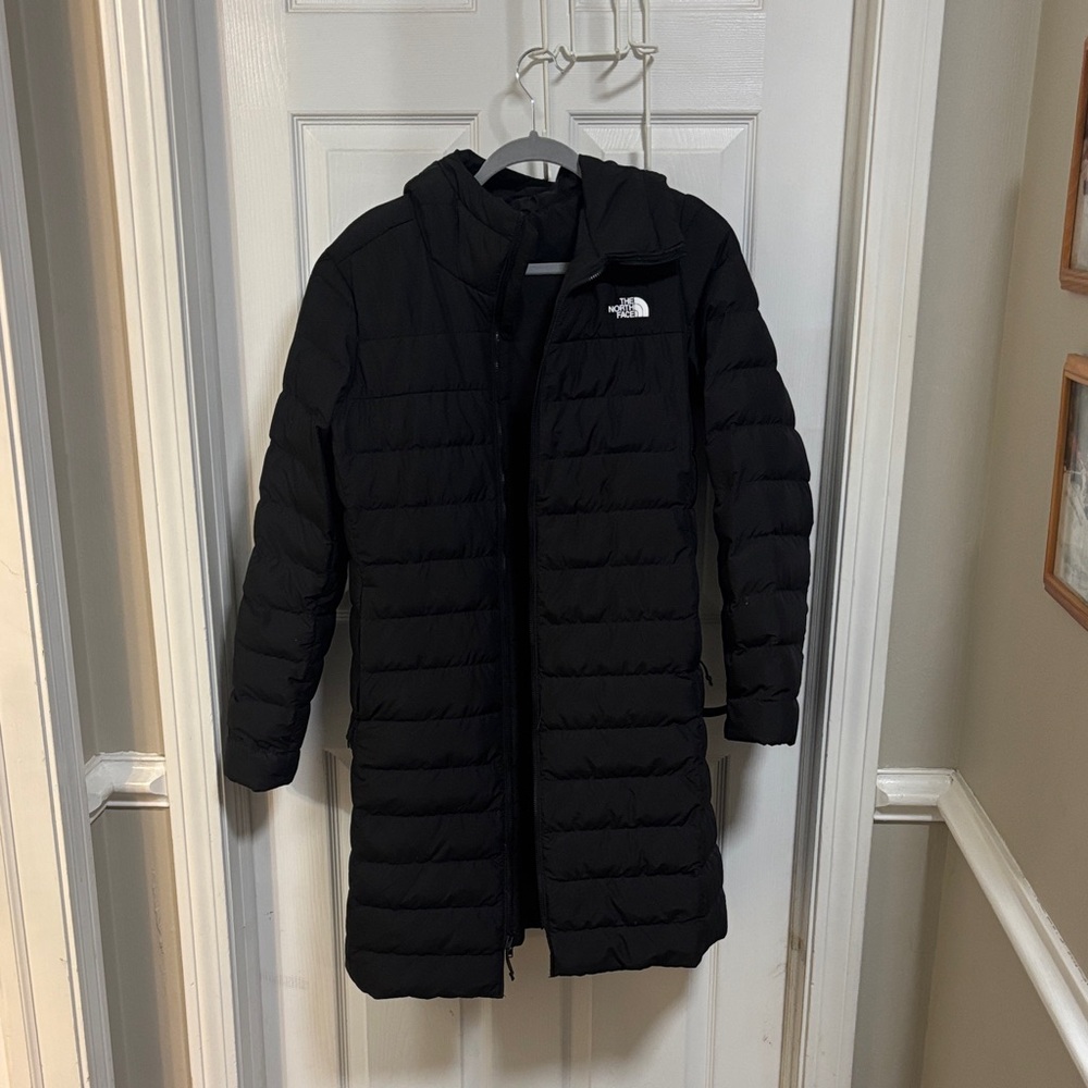 The North Face Long Black Quilted Jacket